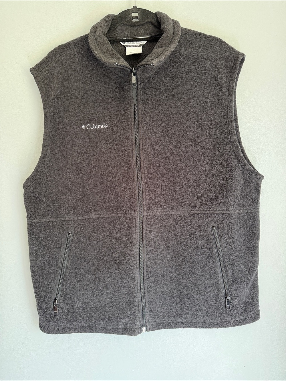 Columbia Men's Full Zip Fleece Outdoor Layering Gorpcore Causal Vest Black Large